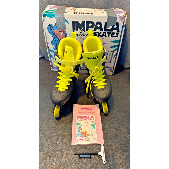Impala Lightspeed Inline Skates Black/Fluoro Yellow Women’s 9/ Men’s 7 - Picture 14 of 14